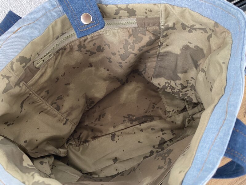Recycled Denim Tote Bag – Eco-Friendly Handmade Purse - Image 8