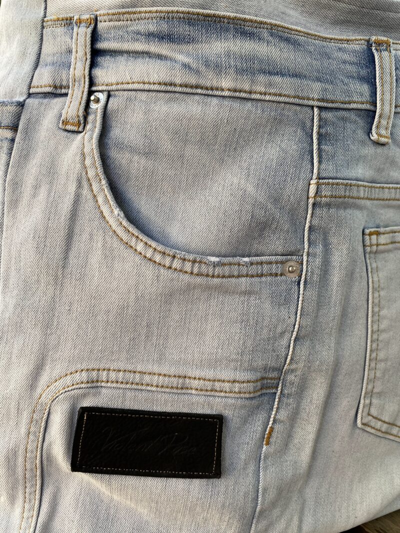 Recycled Denim Shoulder Bag – Handmade Boho Crossbody Purse - Image 5